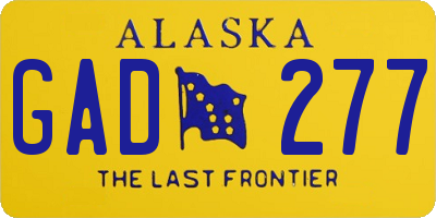 AK license plate GAD277