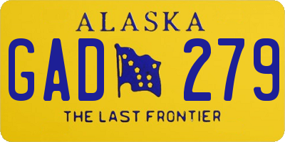 AK license plate GAD279