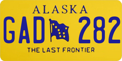 AK license plate GAD282