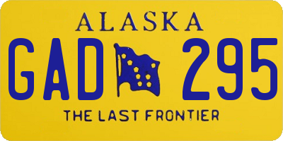 AK license plate GAD295