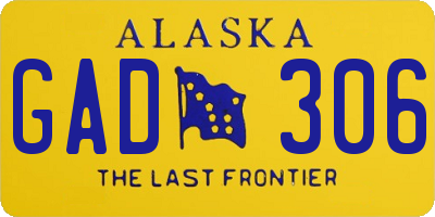 AK license plate GAD306