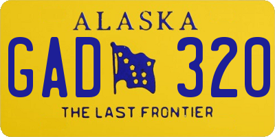 AK license plate GAD320