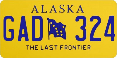 AK license plate GAD324