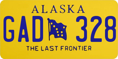 AK license plate GAD328