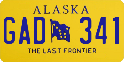 AK license plate GAD341