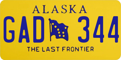 AK license plate GAD344