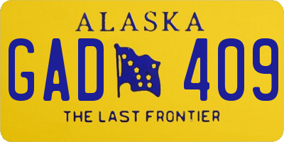 AK license plate GAD409