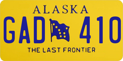 AK license plate GAD410