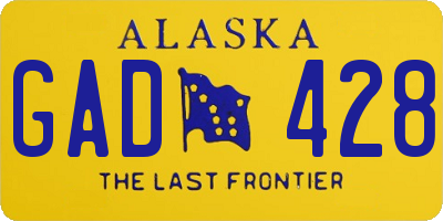 AK license plate GAD428