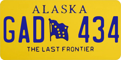 AK license plate GAD434