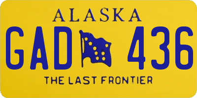 AK license plate GAD436