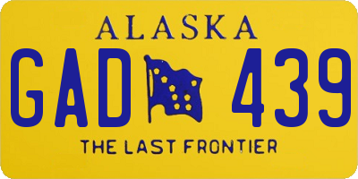 AK license plate GAD439