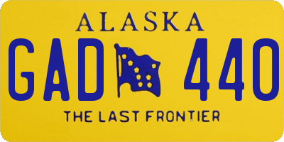 AK license plate GAD440