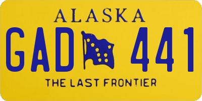 AK license plate GAD441