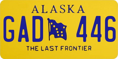 AK license plate GAD446