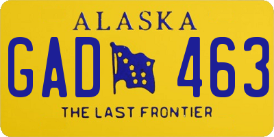 AK license plate GAD463