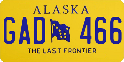 AK license plate GAD466