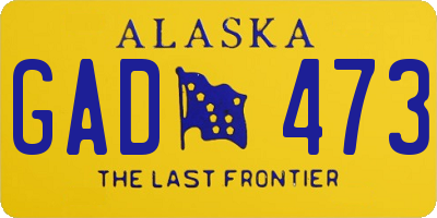 AK license plate GAD473