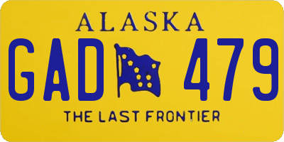 AK license plate GAD479