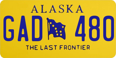 AK license plate GAD480