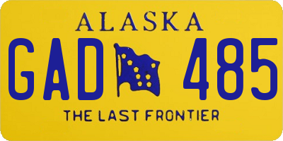 AK license plate GAD485