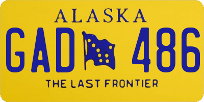 AK license plate GAD486