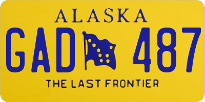 AK license plate GAD487