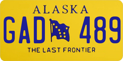 AK license plate GAD489