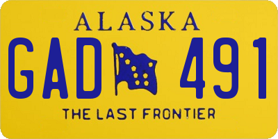 AK license plate GAD491