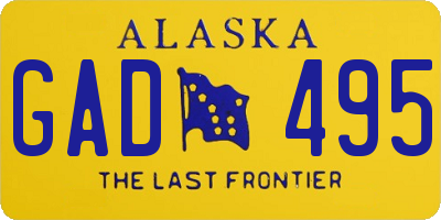 AK license plate GAD495