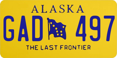 AK license plate GAD497