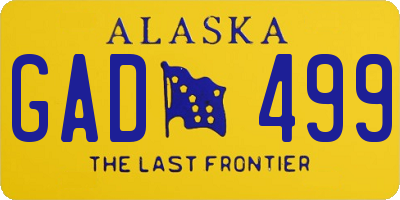AK license plate GAD499