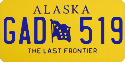 AK license plate GAD519