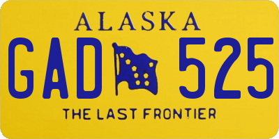 AK license plate GAD525