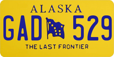 AK license plate GAD529