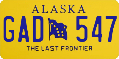 AK license plate GAD547