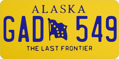 AK license plate GAD549