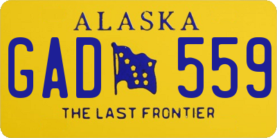 AK license plate GAD559