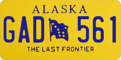 AK license plate GAD561