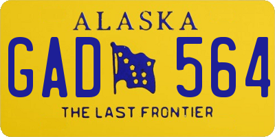 AK license plate GAD564