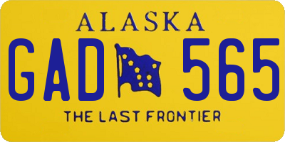 AK license plate GAD565