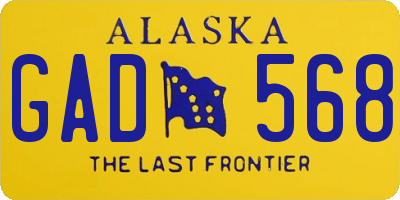 AK license plate GAD568