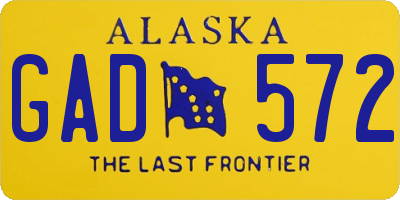 AK license plate GAD572