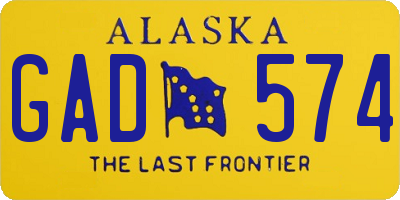 AK license plate GAD574