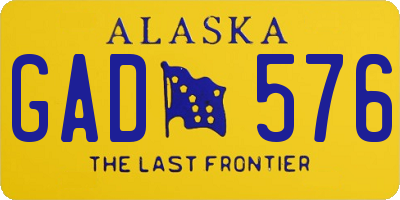 AK license plate GAD576