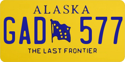 AK license plate GAD577