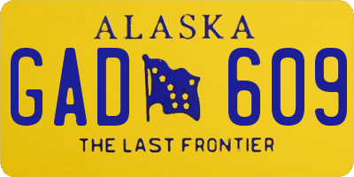 AK license plate GAD609