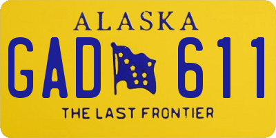 AK license plate GAD611