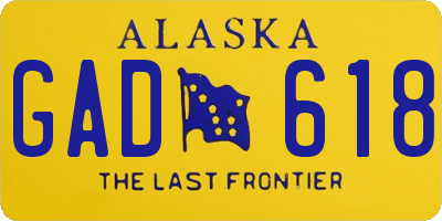 AK license plate GAD618