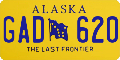 AK license plate GAD620